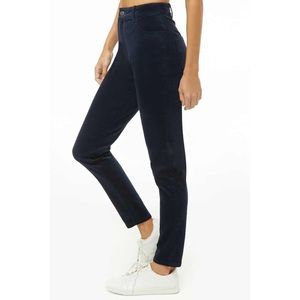 Navy Blue high Rise Corduroy Skinny Ribbed Jeans